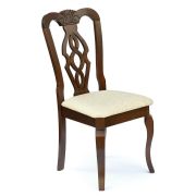 Стул Афродита/ Aphrodite дерево гевея, 46х54х99см, капучино, ткань кремовая с рисунком 3321