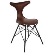 Стул Secret de Maison Horn/Хорн (мод. M-19852) металл/кожа буйвола, 49х56х81см, коричневый