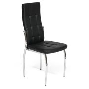 Стул ELFO ( mod.35 ) / 1 шт. в упаковке металл/экокожа, 45х53х100х47см, хром/черный