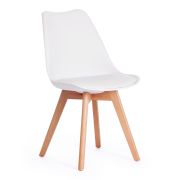 Стул TULIP (mod. 73) / 1 шт. в упаковке дерево/пластик/ПУ, 48.5*52.5*83cм, белый