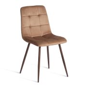 Стул CHILLY (mod. JSC-220) / 1 шт. в упаковке Велюр/металл , 44,5х52,5х88 см, Brown (коричневый) HLR11 / орех