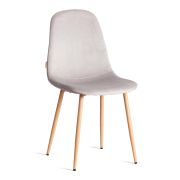 Стул BREEZE (mod. JSC-58) / 2 шт. в упаковке Велюр/металл , 44 х 53 х 86 см, Light grey (светло-серый) HLR14 / натуральный
