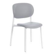 Стул ADORE (mod. XRB-1025) / 1 шт. в упаковке пластик, серый / белый (grey / white), 41 х 53 х 81,5 см