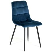 Стул CHILLY (mod. 7094) металл/вельвет, 45 х 55 х 87,5 см, синий/черный, G062-48