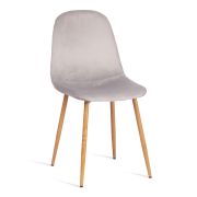 Стул BREEZE (mod. 4724) / 1 шт. в упаковке вельвет/металл, 44 х 53 х 87 см, Light grey (светло-серый) HLR14 / натуральный