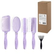 Расческа для волос НАБОР 4 шт + щетка для чистки В ПОДАРОК MONTE VITA (МОНТЕ ВИТА), 457437