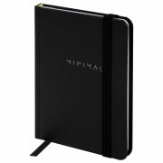 Блокнот с резинкой в клетку 96 л., МАЛЫЙ ФОРМАТ А6, 109х148 мм, твердая обложка, BRAUBERG, «Minimal», 116333