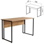 Стол BRABIX «SMART CD-019», 1180х600х770 мм, ЛОФТ, металл/ЛДСП бунратти, каркас черный, 641948
