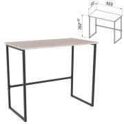 Стол BRABIX «SMART CD-020», 900х500х770 мм, ЛОФТ, металл/ЛДСП ясень шимо светлый, каркас черный, 641949