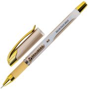 Ручка шариковая масляная с грипом BRAUBERG «Delta Plus Gold», СИНЯЯ, пишущий узел 0,7 мм, линия письма 0,35 мм, 144256