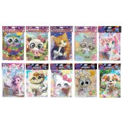 Алмазная мозаика детская АССОРТИ 10 видов, 17х23 см, на картоне, МУЛЬТИ АРТ, 5940