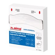 Покрытия на унитаз UNIVERSAL, 1/4 сложения, LAIMA, 14 г/м2, КОМПЛЕКТ 100 шт., 37х42,5 см, 116731