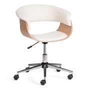 Кресло VIMTA натуральный, кож/зам белый