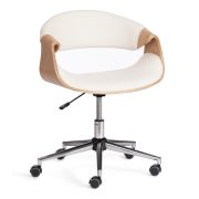 Кресло BEND натуральный, кож/зам белый