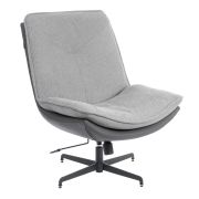 Кресло лаунж Cosmo велюр/букле/экокожа, VT shape silver/графит