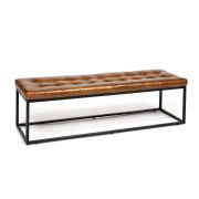 Банкетка Secret De Maison Montro ( mod. 4354) металл/кожа буйвола, 110*40*52, Античный светлый