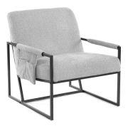 Кресло Charli LUX/Чарли Люкс велюр/букле, VT shape silver, 70х80х82 см