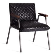 Кресло Secret De Maison STITCH (mod. 2866) металл, кожа буйвола, 63 x 71 x 78 см (67 x 80 x 70 см), черный