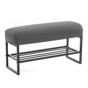 Банкетка-обувница Charli Lux/Чарли Люкс экокожа , Sharp Графит