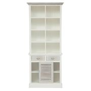 Шкаф книжный Secret De Maison RIVIERA ( mod.2300А ) дерево манго, 90х40х210 см, Antique white/white wash