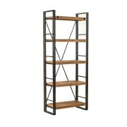 Стеллаж Secret De Maison CITY ( mod. CTY L04-80 ) металл/дерево акация, 80х35х190см, коричневый дым (smoke brown B034)