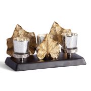 Подсвечник Secret De Maison MAPLE1 ( mod. 9373 ) алюминиевый сплав, 26x12x14,5 см, золотой, черный/gold, black powder coated