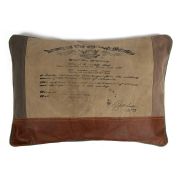 Подушка Secret De Maison THOMAS ( mod. M-7043 А ) кожа буйвола / ткань хлопок, 62х4х41см, коричневый, ткань: винтаж