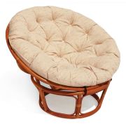 Кресло PAPASAN/ПАПАСАН 23/01 W /с подушкой/ диаметр подушки 129 см, 115х101х104 см, Cognac (коньяк), ткань Старт