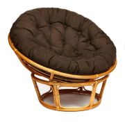 Кресло PAPASAN/ПАПАСАН 23/01 W /с подушкой/ диаметр подушки 125 см, 115х101х104 см, Honey (мед), ткань Коричневый, 3М7-147