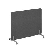 Перегородка на металлических опорах, на роликах 1438x26x1125