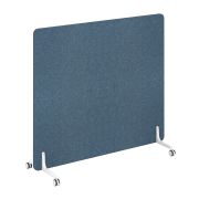 Перегородка на металлических опорах, на роликах 1638x26x1470