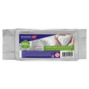 Глина для лепки (масса для моделирования) самозатвердевающая белая 500 г, BRAUBERG ART CLASSIC, 274009