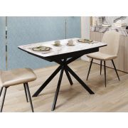 Обеденный стол Орфей 46 (02) Мрамор золотистый-Черный