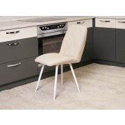 Стул Велюр Престиж (06) Десерт бежевый-Белый