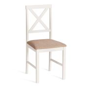 Стул обеденный Хадсон/Hudson (2 шт.в упаковке) дерево гевея/мдф, ivory white (слоновая кость), ткань кор.-зол. (1505-9), 44x42x89 см