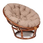 Кресло PAPASAN/ПАПАСАН 23/01 W /с подушкой/ 115х101х104 см, Pecan (орех), экошерсть Коричневый, 1811-5