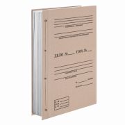 Крышки переплетные картонные А4 305х220 мм, КОМПЛЕКТ 100 шт. (обложка «Дело» - 50 шт., задник - 50 шт.), 112163