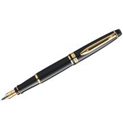 Ручка подарочная перьевая WATERMAN «Expert 3 Black Lacquer GT», черный лак, позолоченные детали, синяя, S0951640