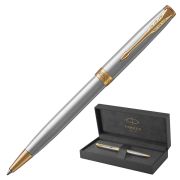 Ручка шариковая PARKER «Sonnet Core Stainless Steel GT», корпус серебро, позолота, черная, 1931507
