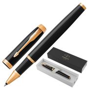 Ручка-роллер PARKER «IM Core Black Lacquer GT», черный глянцевый лак, позолота, черная, 1931659