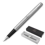 Ручка перьевая PARKER «Jotter Stainless Steel CT», корпус серебристый, детали хром, синяя, 2030946