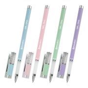 Ручка гелевая BRAUBERG «GEL ONE PASTEL», ЧЕРНАЯ, корпус ассорти, узел 0,5 мм, линия 0,35 мм, 144039