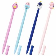 Ручка фигурная силиконовая шариковая FUNSTER (ФАНСТЕР) «SILICONE MIX», СИНЯЯ, корпус ассорти, узел 0,7 мм, линия письма 0,35 мм, 144370