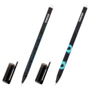 Ручка стираемая гелевая с принтом FUNSTER (ФАНСТЕР) «BLACK CAT», СИНЯЯ, корпус ассорти, игольчатый наконечник 0,5 мм, линия 0,35 мм, 144415