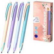 Ручка-роллер автоматическая ERICH KRAUSE «TipFlow Pastel Bloom», СИНЯЯ, корпус ассорти, 0,4 мм, 63705
