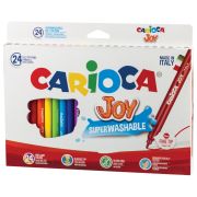 Фломастеры CARIOCA (Италия) «Joy», 24 цвета, суперсмываемые, вентилируемый колпачок, картонная коробка, 40615
