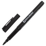 Маркер перманентный BRAUBERG «CLASSICLine», ЧЕРНЫЙ, тонкий наконечник 1 мм, 150296