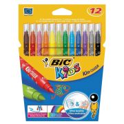 Фломастеры BIC «Kid Couleur», 12 цветов, суперсмываемые, вентилируемый колпачок, европодвес, 9202932