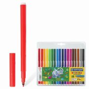 Фломастеры 18 ЦВЕТОВ CENTROPEN «Washable», смываемые, вентилируемый колпачок, 7790/18TP, 777901885