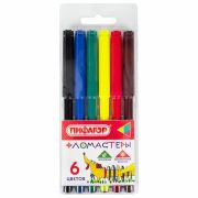 Фломастеры ПИФАГОР «Веселая такса», 6 цветов, вентилируемый колпачок, 151396